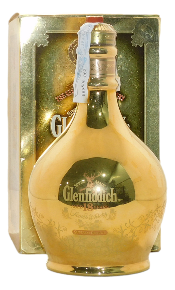 Glenfiddich 18 Years Old SUPERIOR RESERVE GOLD DECANTER 23 CARAT