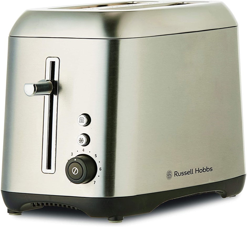RUSSELL HOBBS Carlton 2 Slice Toaster, Colour Chrome, Model RHT82BRU