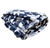 MONTE & JARDIN Luxury Collection Blanket, Polyester, Navy/White Star. N.B: