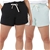 32 DEGREES Women's 2pk Ultra Soft Shorts, Size L, Cotton/Polyester, Black &