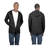 SIGNATURE Men's Hooded Fleece Jacket, Size L, Black. Buyers Note - Discoun