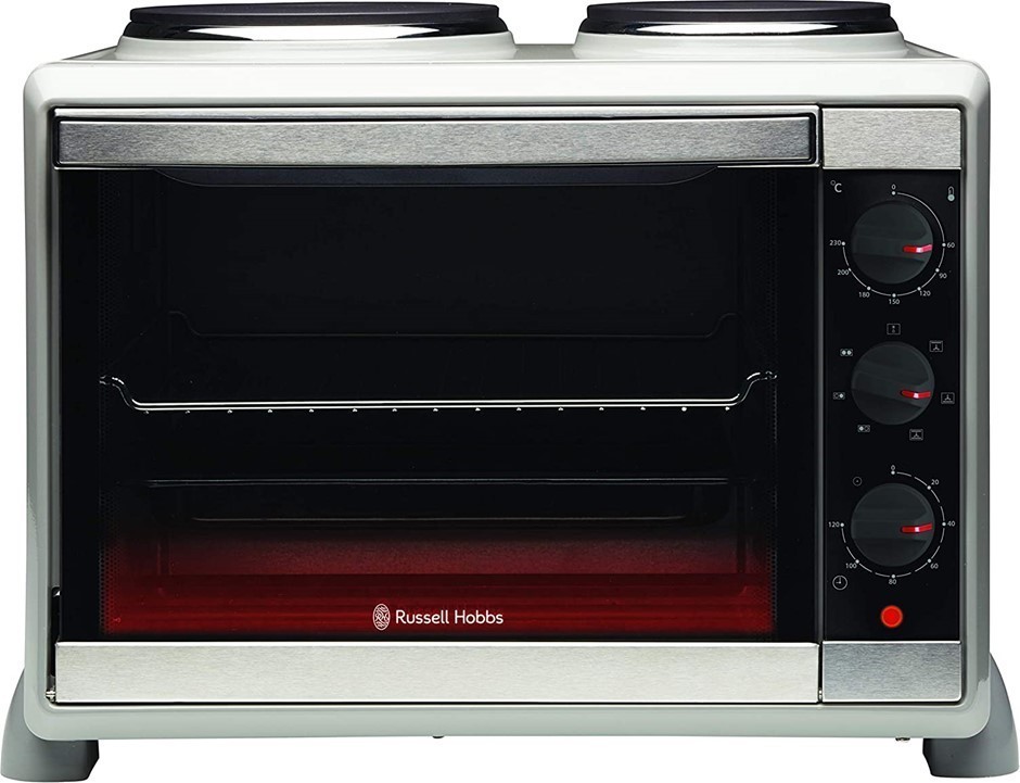 RUSSELL HOBBS Compact Kitchen Convection Oven, 1600W, Silver, RHTOV2HP.