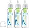 2 x DR BROWN'S Standard Neck Feeding Bottle Options with Level 1 Teat, Whit