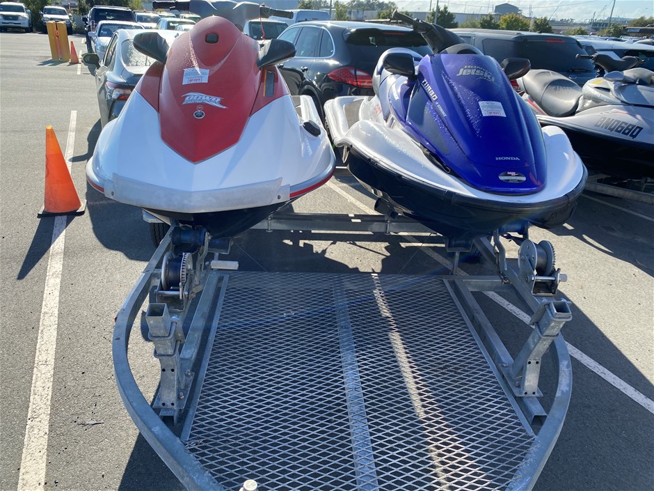 Dual trailer incl Honda Aquatrax F 12X Yamaha Wave Runner Jetski Auction 0001 50018953 Grays Australia