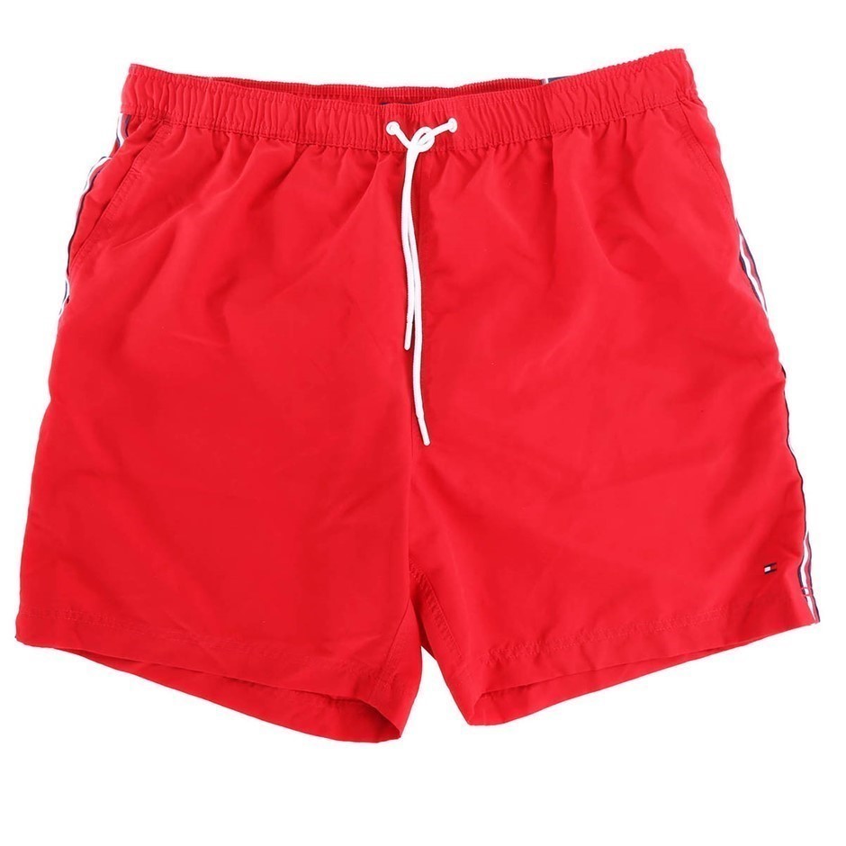 TOMMY HILFIGER Men's TH Beach Swim Trunks, Size XL, 100% Nylon, Tuscan Terr