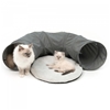 CATIT Vesper Cat Tunnel w/ Sleeping Cushion, 97 x 68 x 28cm, Grey.