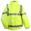 WS WORKER Mens Waterproof Jacket, Size 4XL, Yellow. Stormproof front closur