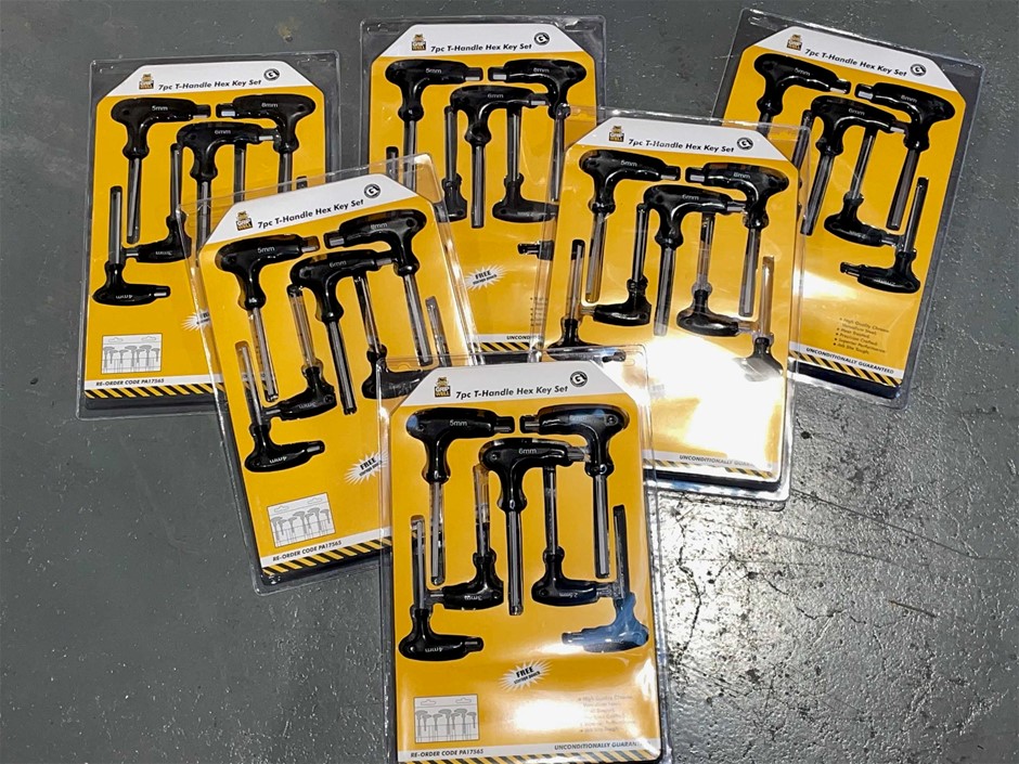 6 x sets 7Pcs T-Handle Hex Ket Sets Auction (0010-3029409) | Grays ...