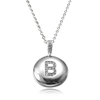 Personalized Letter 'B' Platinum with CZ Jewelry Beads Pendant Necklace