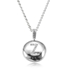 Personalized Letter 'Z' Platinum with CZ Jewelry Beads Pendant Necklace