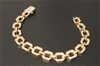 Italian Design 18kt Triple Yellow Gold Plated Bracelet with Simulated