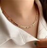 Italian 18kt Triple Rose Gold Plated Figaro Chain