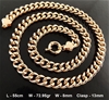 18kt Rose Gold Filled Cuban Chain for Men and Women (18KGF)