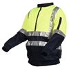 KINCROME Hi-Vis Reflective Bomber Jacket Size 3XL, Yellow/Navy, Quilted and