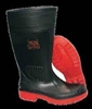 FRONTIER Mens Inyati Gumboot, Size 6, Black/Red.  Buyers Note - Discount Fr