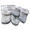 2 Pairs x K.BELL Women's Sherpa Bootie Slippers, Size S/M (Shoe Size 5-8.5)