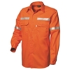 10 x WS WORKWEAR Koolflow Mens FR Button-Up Shirt, Size 6XL, Orange, Reflec