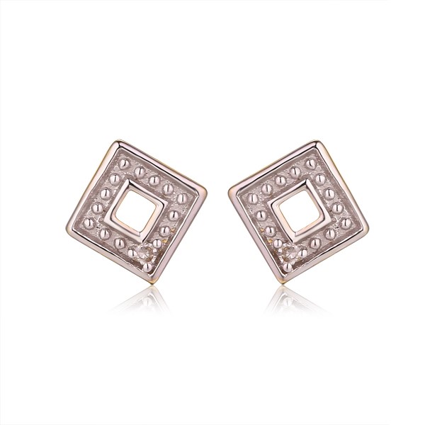 Genuine 9ct  Yellow gold Luxury  Diamond   Studs Earrings