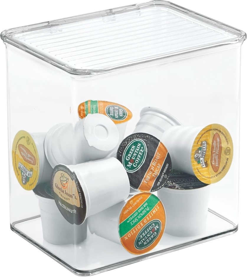 2 x IDESIGN Cabinet/Kitchen Stackable Storage Container, Large Plastic Boxe