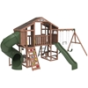 KIDKRAFT Boulder Bluff 2-in-1 Wooden Playcentre And Swing Set, 6.64 x 3.72