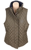 TOMMY HILFIGER Women's Fleece Collar Quilted Vest, Size S, 100% Polyester,