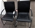 2 x Leather Office Chairs With Chrome Legs. NB: Has been used, has marks.