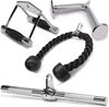 YES4ALL 4-Piece Lat Cable Attachment Set, incl. Tricep Press Down Bar with