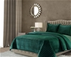 TRIBECA LIVING, Florence Velvet Oversized Solid Quilt Set, King, Emerald Gr