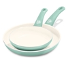 GREENLIFE 2-Piece Soft Grip Non-Stick Cookware Sets, Turqiose, incl. 1x 18c