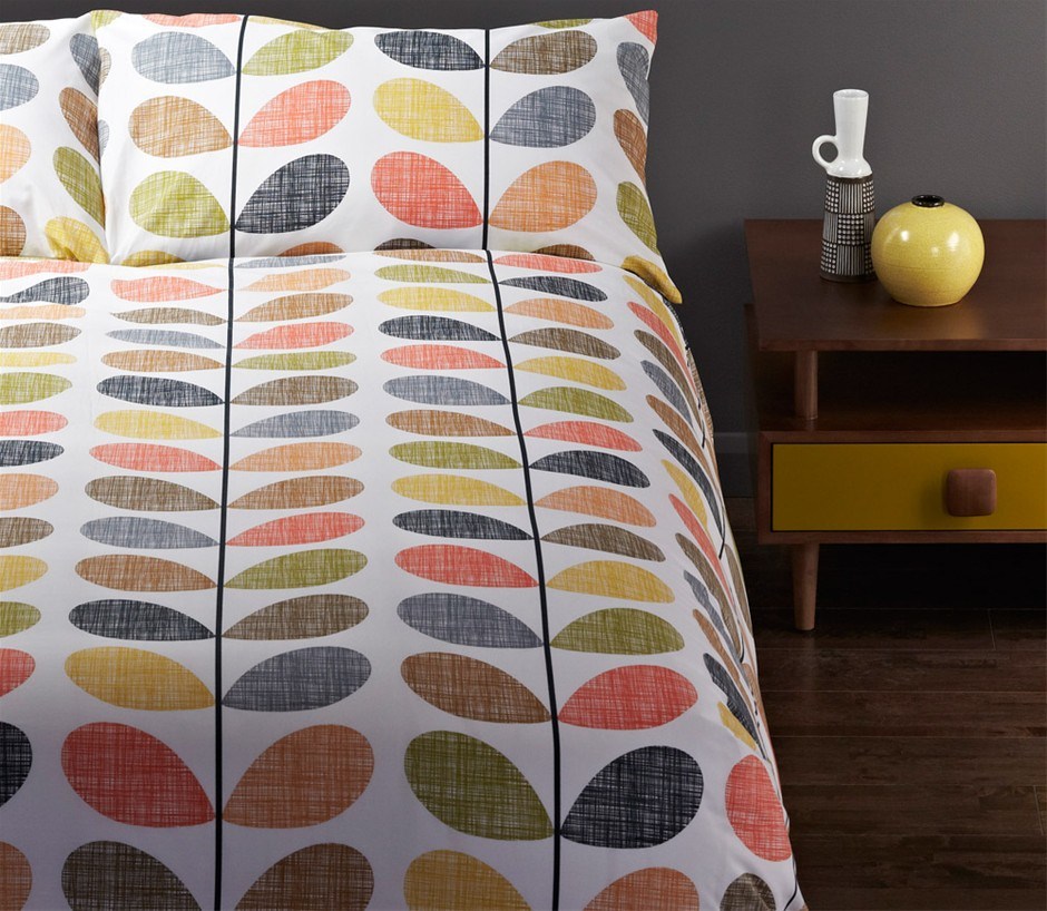 Orla Kiely 100% Cotton Quilt Cover Set -