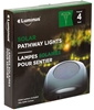 LUMINUS Pack of 4 Solar Pathway Lights. NB: Minor use, missing stakes.