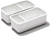 3 x OXO 2pc Slim Adjustable Drawer Bin Set, 3"x6", White. Buyers Note - Di