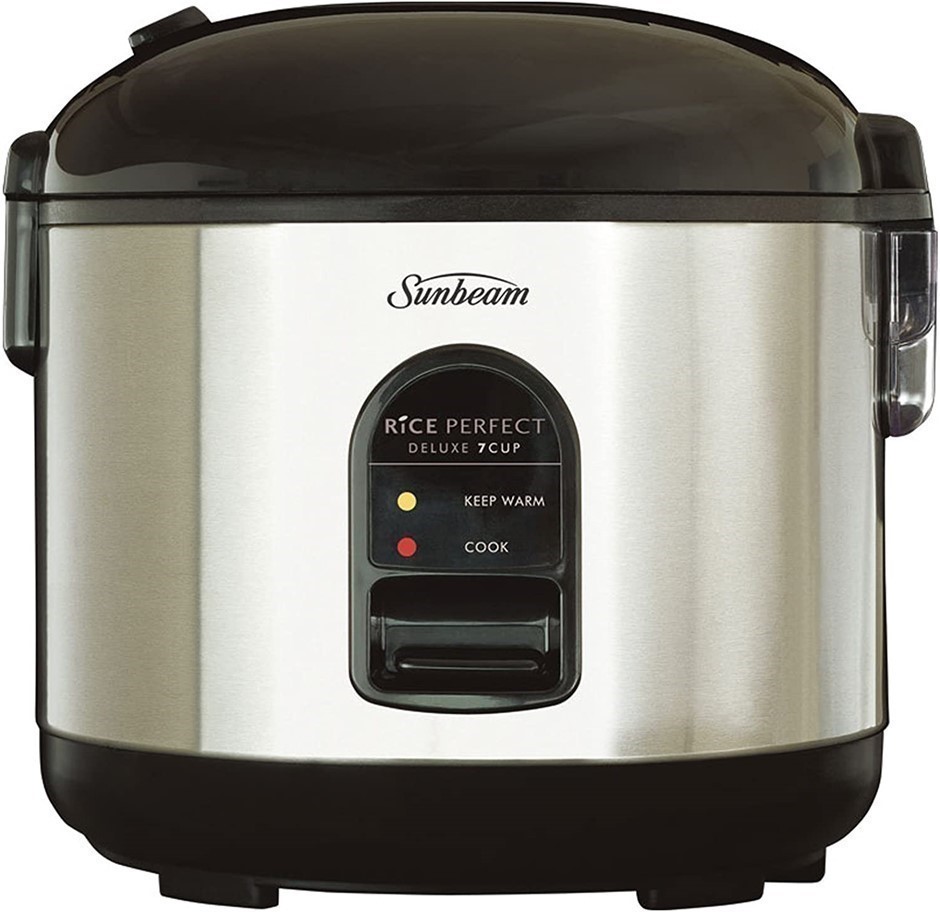 SUNBEAM Rice Perfect Deluxe 7, Rice Cooker and Steamer, Stainless Steel ...