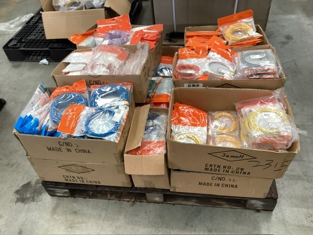 Pallet Of Size Assorted Computer Patch Leads Auction (0003-9053776 ...
