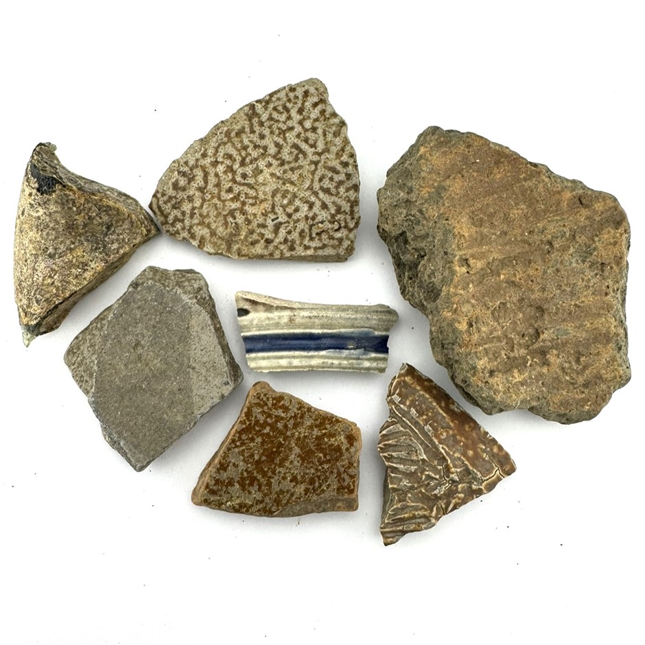 No Reserve 14th Century Medieval Glazed Ceramics