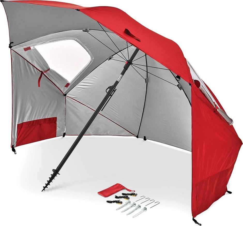 SPORT-BRELLA Premiere UPF 50+ Umbrella Shelter for Sun and Rain Protection