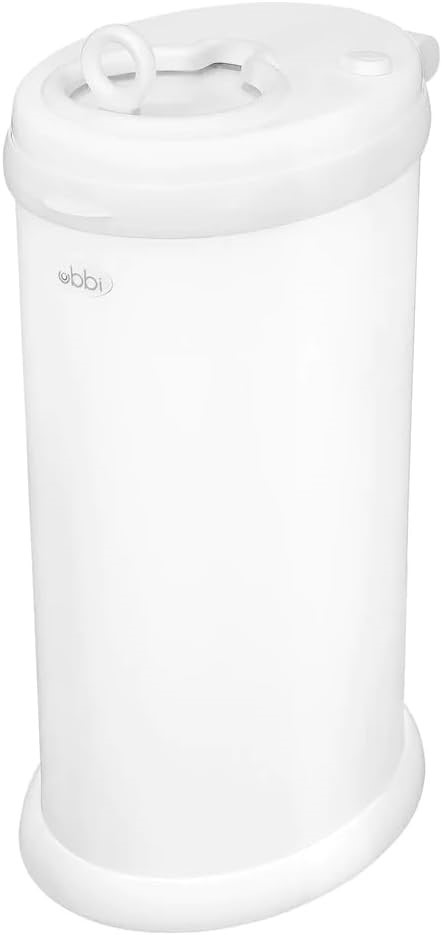 UBBI Baby's Nappy Pail, Matte White, 28.95 x 21.3 x 49.53 cm. NB: Slightly