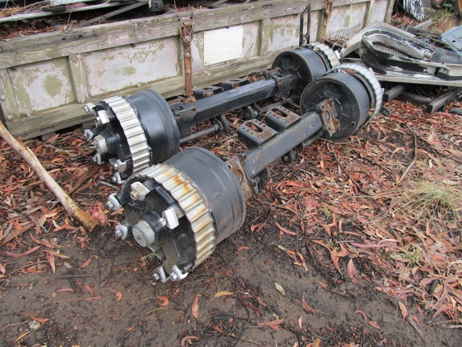 Trailer axles, BPW, quantity of 2, spider hubs, Scam drum brakes