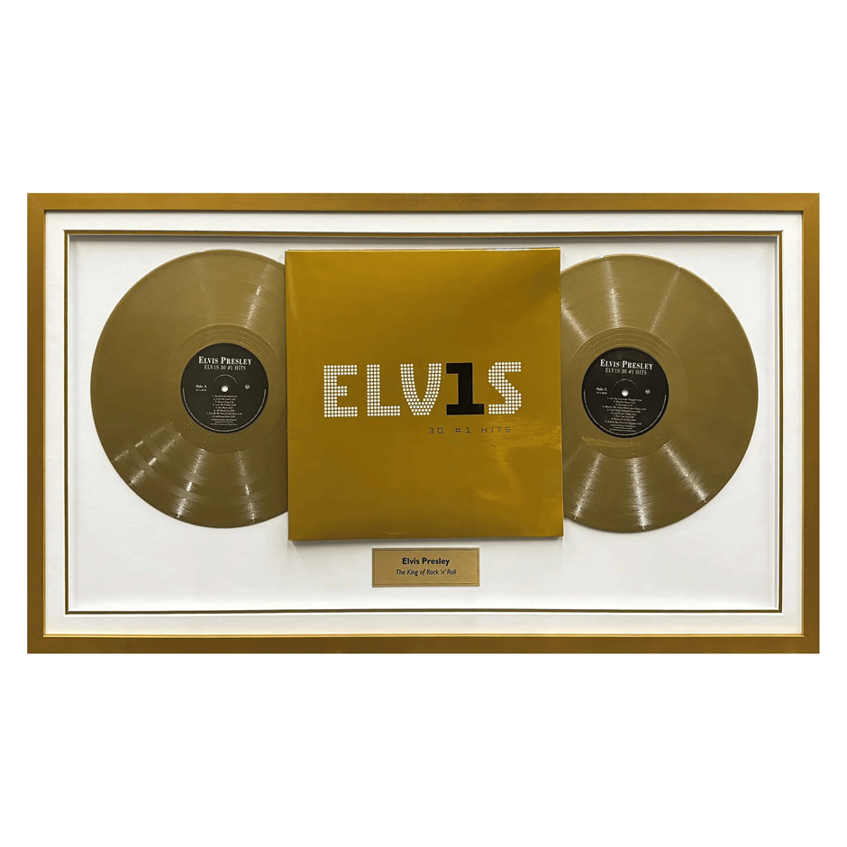 ELVIS PRESLEY 30 #1 HITS GOLD LP VINYL FRAMED Auction (0001-2560837 ...