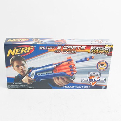 Nerf Elite トイガンセット 4丁 Nerf N-Strike Elite Rough Cut 2x4 Blaster from Hasbro - YouTube