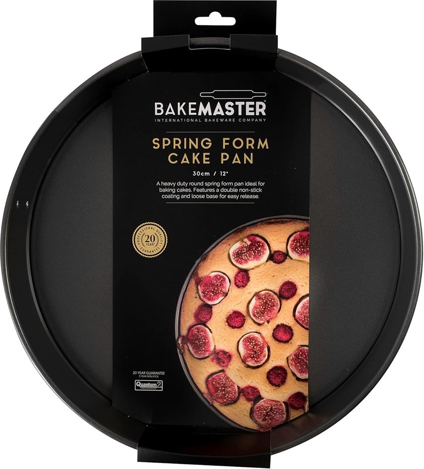 BAKEMASTER Cake Pan Springform Non-Stick Round Cake Pan, Black, SHHB45.