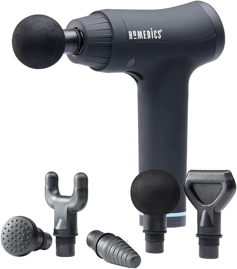 HOMEDICS Therapist Select Plus Percussion Massager, Black, 1 Count.