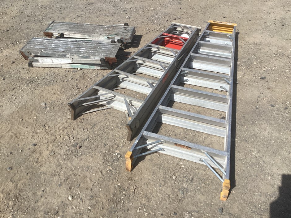 2 x Double Step Ladders, 2 x Platforms Auction (0061-7053838) | Grays ...