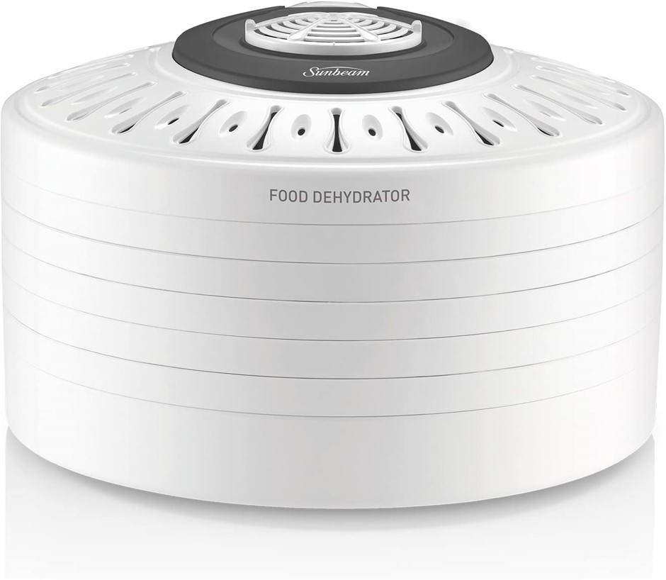 SUNBEAM DT5600 Food Dehydrator, 5 Racks, White.
