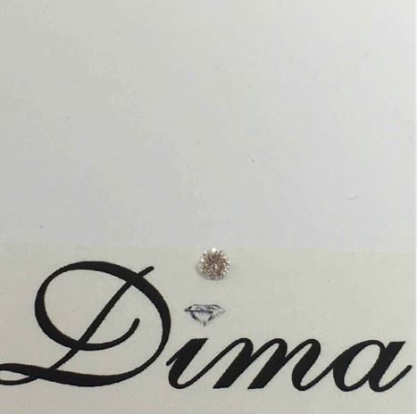 0.078ct One Stone  Pink Diamond Round