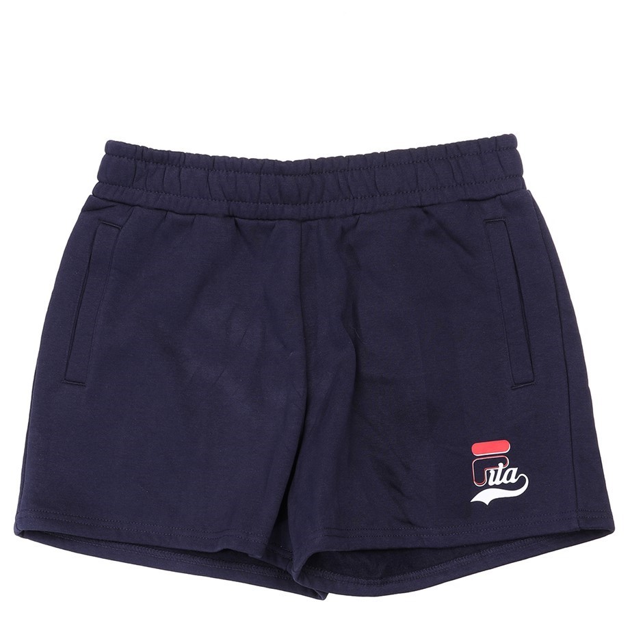 2 x FILA Women's Cara Short, Size L, 60% Cotton, New Navy (777), 146148.