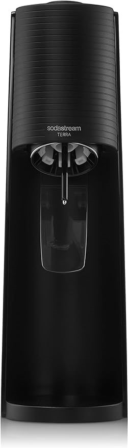 SODASTREAM Terra Sparkling Water Maker Mega Pack, Black. NB: Has been used.