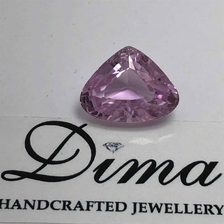 One Stone Kunzite Triangle-Pear 10.62ct