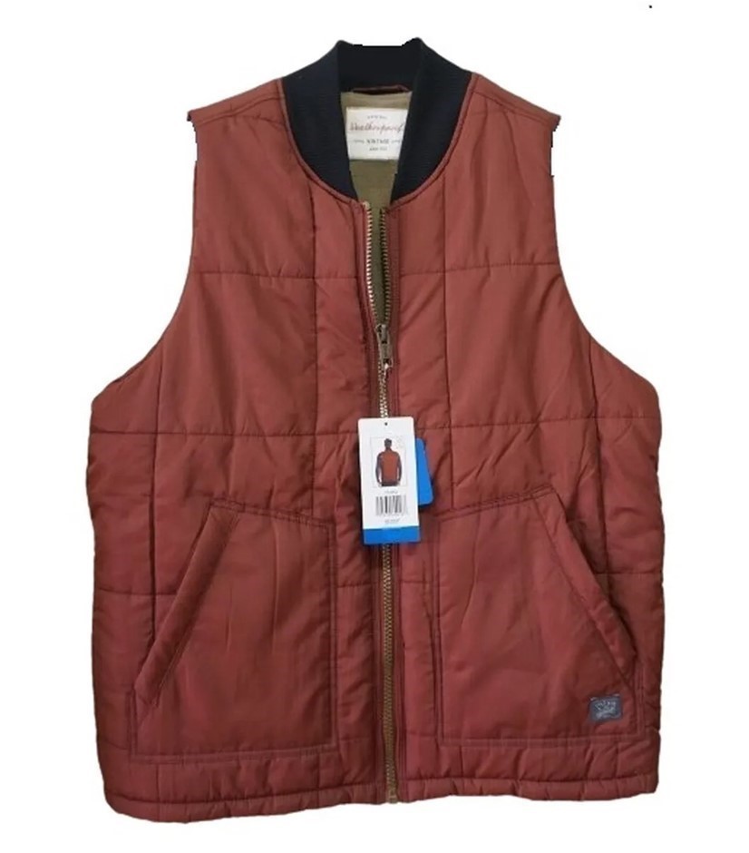 WEATHERPROOF Men's Fleece-Lined Vest, Size XL, Orange. Buyers Note - Disco