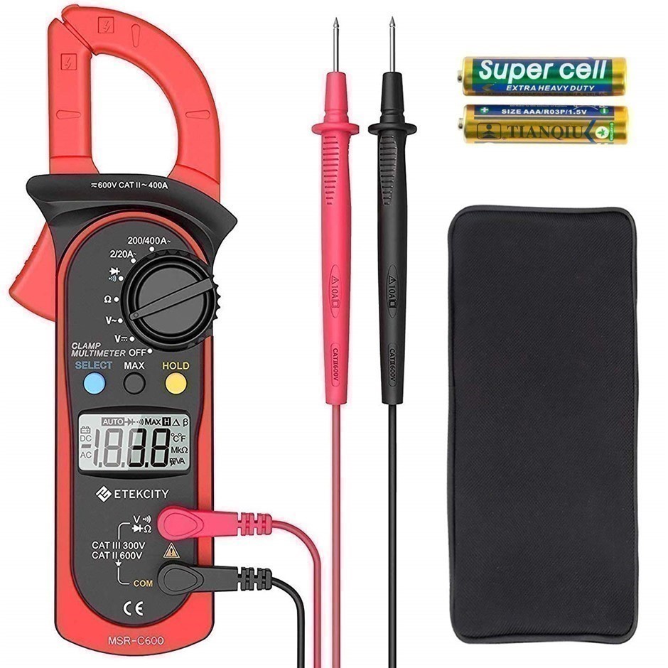 ETEKCITY Digital Multimeter W/ Auto Ranging Clamp, Part No.: MSR-C600.